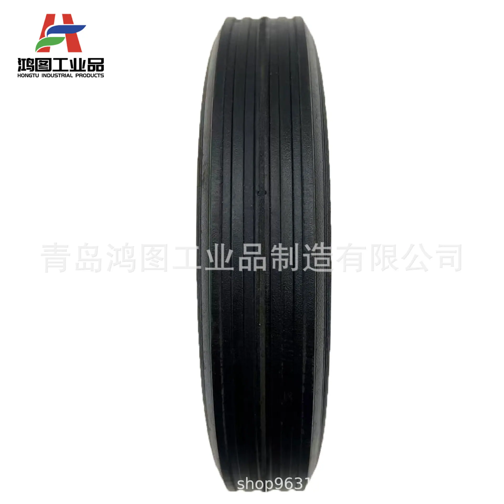 8寸8x1.75橡胶实心轮 顺纹 (3)