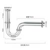 Bacia de aço inoxidável tubo de esgoto bacia desodorante em forma de U bacia de lavagem parede linha P-bend S-bend tubo de drenagem