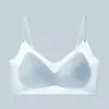 Sujetador Invisible Sin Costuras de Tirante Fino para Mujeres con Pechos Pequeños, Push-Up, No Transparente, Sensación Fresca, Sujetador Ultra Fino