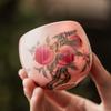 Taza de té de cerámica de fabricante, Taza maestra de alta gama, Polvo de gelatina de manteca de cerdo, Pastel Ru, Taza redonda fundida de nueve melocotones, Taza de té, Taza de té
