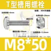 Parafuso de Cabeça T de Aço Inoxidável 304 Parafuso de Cabeça T Parafuso de Placa de Pressão para Ranhura T M5M6M8M10M12 GB37 Norma Nacional