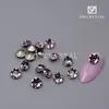 K9 Nuevos Pedrería de Uñas Redondas de 6 mm con Base Puntiaguda de Gama Alta, Pedrería Tridimensional Super Brillante para Decoración de Uñas de Vidrio DIY