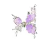 Anillo de Mariposa Morado Taro Esmalte Aceite Goteando Super Hada Dulce y Fresco Estilo Sexy Femenino Anillo Asimétrico Exagerado de Gama Alta