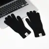 Guantes de punto de lana para mujer de otoño e invierno con contenido de lana, a prueba de frío, cálidos para estudiantes, con muñeca y dedos engrosados