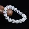 Pulsera con Forma de Olla de Palomitas de Cristal Blanco Natural Moda Versátil Unisex Pulsera de Círculo Único Joyería Regalo para Hombres y Mujeres