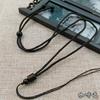 Colar de Corda de Barril de Madeira Ajustável DIY Joias Artesanais Tecelagem Simples Corrente de Suéter Lanyard Pingente Acessórios Material Corda