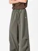 Pantalones Cargo Plegados Finos Estilo Americano para Hombre, Marca de Verano de Moda, Joggers Elegantes de Pierna Ancha, Pantalones Casuales Largos de Estilo Relajado