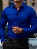 Camisa de Hombre Elástica Transfronteriza para Hombre 2026 Manga Larga Botones Corte Ajustado Tallas Grandes
