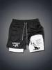 Shorts de Verão para E-commerce Transfronteiriço 2025 Estampa Digital 3D Shorts Casuais Masculinos Respiráveis de Camada Dupla