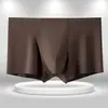 Roupa Íntima Masculina de Seda de Gelo Boxer Briefs Masculinos Finos Sem Costura Boxer Briefs Respiráveis para Jovens