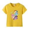 Camiseta de Algodón con Estampado de Pony para Niños Camiseta de Dibujos Animados de Verano de Manga Corta 2022 Primavera y Verano Nueva Camiseta de Algodón de Media Manga