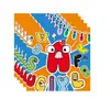 Prato de Papel Descartável Tema Pássaro Táxi Desenho Animado, Copo, Guardanapo de Papel, Toalha de Mesa, Conjunto de Louça, Suprimentos de Decoração para Festa de Aniversário
