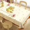 Mantel de comedor estilo crema minimalista, impermeable, a prueba de aceite, resistente al calor, lavable, de alta gama, lujo ligero, rectangular, mantel individual para uso doméstico