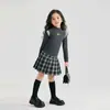 Nova Camiseta de Manga Longa para Meninas Outono e Inverno Versão Coreana Camiseta Básica Infantil A-Class Quente Derong Top Versátil Atacado