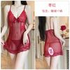 Guiro Brand Sexy Intimates Decote V Profundo Quente Corte Baixo Sexy Puro Desejo Conjunto Camisola de Renda e Tule Transparente 14412