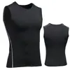 Ropa Deportiva y de Fitness Ropa de Secado Rápido Tops de Fitness Entrenamiento para Correr Chaleco de Compresión Elástico Mallas Transpirables para Hombre Sin Mangas
