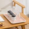 Bandeja para Tazas de Sala de Estar Taza de Té Doméstica Taza de Agua Plástico de Doble Capa Rectangular Plato Escurridor para Tazas de Té Plato de Té Nórdico