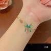 Nueva Pulsera Mariposa Verde China 2023 Sentido del Diseño Nicho Estilo Chino Joyería Elegante para Mujeres