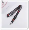 Porta gafete de identificación, cordón para teléfono móvil, correa para el cuello cultural, etiqueta tejida bordada de motocicleta, cordón con colgante de llavero de motocicleta