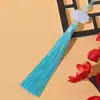 Pingente Lanterna Antiga Borla de Jade Branco de Dupla Face Lótus Borla Acessórios Chineses Pingente de Borla Pendente Leque Dourado