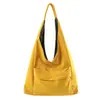 Bolsa de tela estilo coreano transfronteriza para mujer 2025 Nueva de gran capacidad, ligera, para axila/hombro, bolso de mano simple y casual