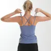 Colete sem mangas com almofada no peito roupas de treino de emagrecimento apertado feminino respirável roupas de ioga de secagem rápida roupas de ginástica esportivas top roupas de treino Primavera
