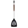 Juego de Utensilios de Cocina con Mango de Madera y Silicona Transfronterizo Espátula para Cocinar Cuchara Espátula para Freír Sartén Antiadherente Espátula para Saltear Cucharón de Sopa Pinzas para Pasta Grande Colador