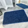 Alfombrilla de Suelo de Terciopelo Coral Piedra para Alfombras Transfronterizas Alfombrilla Absorbente para Pies de Baño Antideslizante Espuma de Memoria Absorbente Alfombrilla de Puerta de Color Sólido