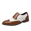 Moda transfronteriza de talla grande personalidad color de contraste casual zapatos de cuero primavera y otoño zapatos de cuero retro británicos para hombre