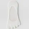Calcetines de Cinco Dedos Tipo Barco para Mujer, Algodón Puro, Estilo Delgado de Verano, Resistentes al Olor, Antideslizantes, Bajos, Calcetines Invisibles con Dedos Separados, Calcetines Cortos Sin Costuras para Mujer en Verano