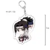 Periférico de Animação Naruto Uchiha Naruto Sasuke Chaveiro de Acrílico Pingente para Mochila