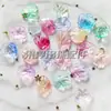 20 * 17mm pétalas de camélia coloridas acrílico transparente grampo de cabelo de peônia acessórios de cabelo diy materiais artesanais