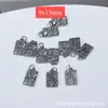 Colgante de Flor de Loto de Plata Sanqi de Plata Vieja de Shanxi Pequeñas Flores Accesorios Componentes para Manualidades y Joyería DIY