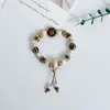 Pulsera de Cerámica Jingdezhen Nueva Pulsera de Cerámica China Joyería Estudiante Estilo Tíbet Cuerda Trenzada a Mano Puesto Regalo para Estudiante
