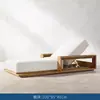 Villa Teak Sofá Pátio Jardim Mesa de Café Conjunto de Móveis Sofá Conjunto de Cadeiras de Sofá de Metal para Lazer