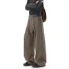 Pantalones de Doble Botonadura Estilo Old Money Vintage, Corte A, para Hombres y Mujeres, Primavera y Otoño, Silueta Holgada Cleanfit, Pantalones Casuales con Caída