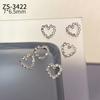 Celebrante da Internet Nova Joia de Amor Vazada em Liga Cor Sólida Textura Avançada Francesa Joia de Arte para Unhas de Diamante Pérola