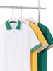 2025 primavera y verano 240g algodón perla solapa manga corta camiseta marca de moda para hombre vivo holgado casual medio cierre playera polo