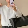 Cárdigan de Punto Suave Versátil de Estilo Coreano Juvenil para Otoño e Invierno, Nuevo Color, Botones, Cuello Redondo, Suéter Suave para Mujer