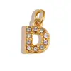 [Procesamiento Personalizado] Colgante de Acero Inoxidable con Incrustaciones de Diamantes de 26 Letras Estilo Europeo y Americano Transfronterizo para Collar y Pendientes DIY Accesorios Hechos a Mano
