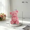 Vela Perfumada de Oso Globo Estilo Ins Vela con Forma de Osito de Peluche Regalo Navideño Fiesta de Cumpleaños Vela Aromática