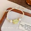 Pulseira de Corda Trançada de Gato de Desenho Animado Fofa para Mulheres, Pulseira Versátil de Design de Nicho, Pulseira Simples Ajustável Personalizada