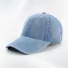 Promoção Quente Boné de Baseball de Sarja Lavada Vintage Logo Personalizado Circunferência da Cabeça Grande Aba Macia Aba Reta Chapéu Casual Versátil Chapéu de Sol