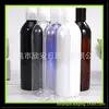 Botella PET redonda blanca con hombros 250ml tapa de presión botella para loción botella para detergente 250ml botella exprimible para desinfectante de manos
