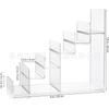 Los fabricantes de Huizhou hacen soporte de exhibición acrílico transparente de 6 niveles, elevador, soporte de exhibición, estante de almacenamiento para billeteras y gafas, acabado