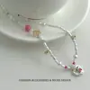 Collar de cadena para la clavícula con colgante de perla y cereza, suave y amoroso, versátil, de alta gama, lujo ligero, exquisito, único, elegante y con estilo