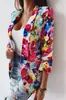 2023 nuevo comercio exterior transfronterizo Amazon abrigo de primavera estampado colorido traje pequeño manga larga ropa para mujer