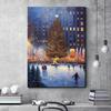 Pintura decorativa nórdica navideña para sala de estar, nicho, comedor cálido, lienzo, pintura colgante, pasillo, paisaje, pintura de inyección de tinta HD, núcleo