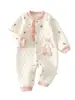 Macacão de bebê para outono e inverno, roupa acolchoada e quente para recém-nascidos, macacão espesso, bebê 100% algodão, macacão Classe A