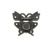 4 Fivelas Pequenas Borboleta Imitação Bronze Antigo Fechos de Liga, Fivelas de Caixa Trancáveis, Fivelas de Embalagem de Caixa de Presente Caixa de Madeira